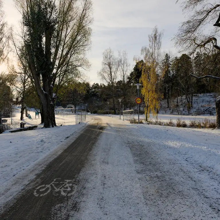 Snow in Sundbyberg