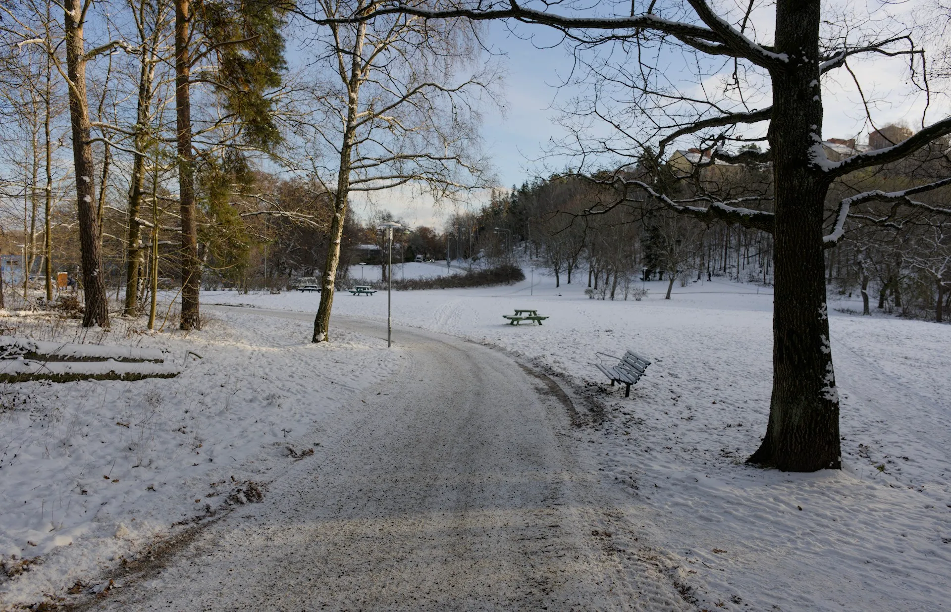 Snow in Sundbyberg