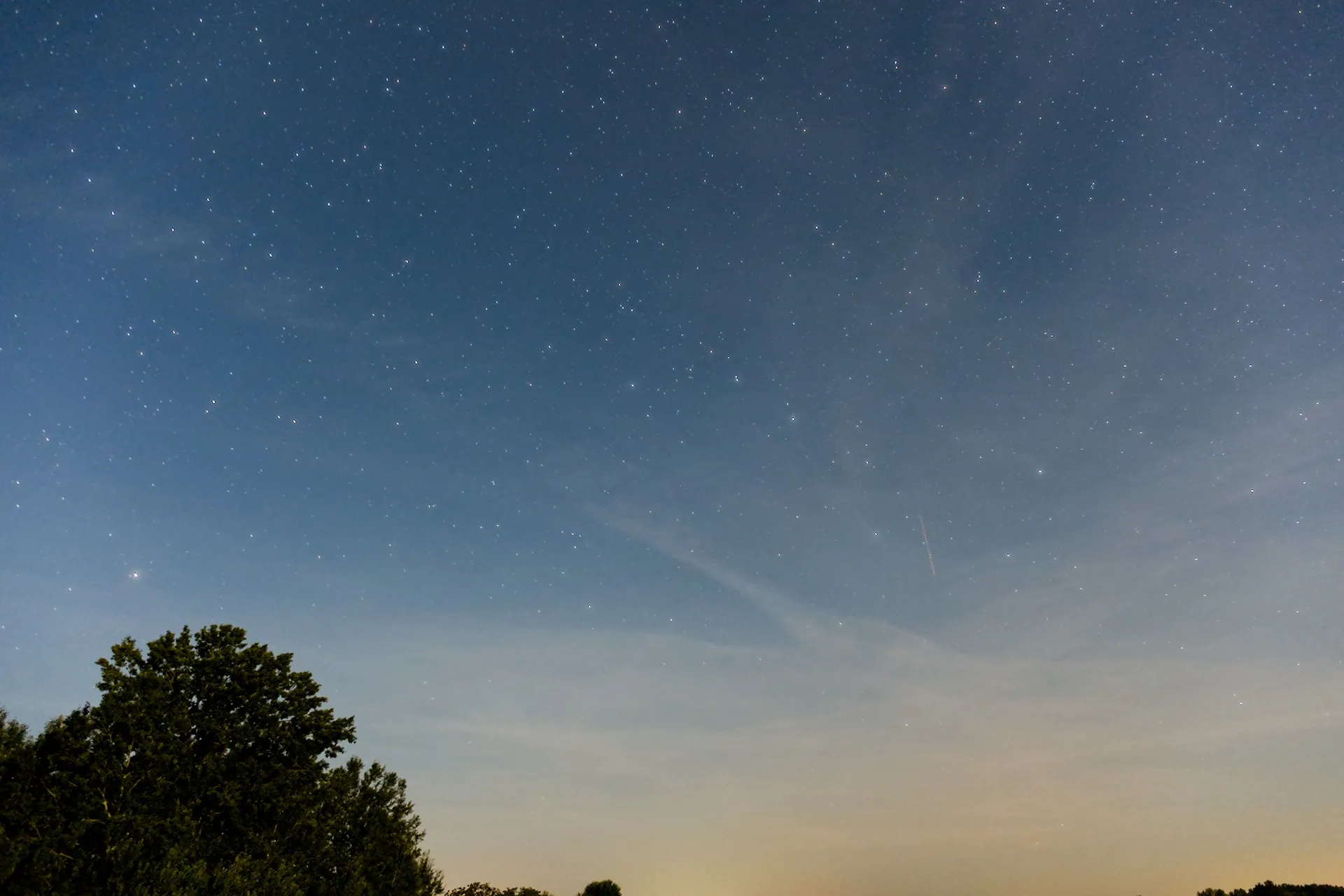 Star trails in August