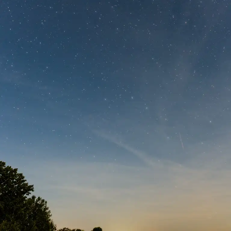 Star trails in August