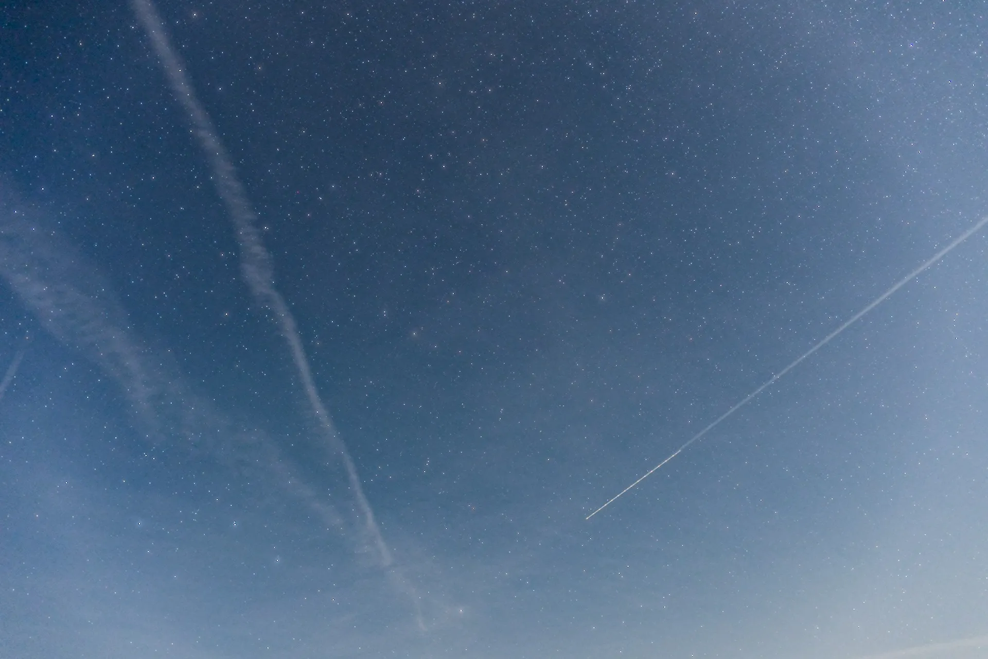 Star trails in August