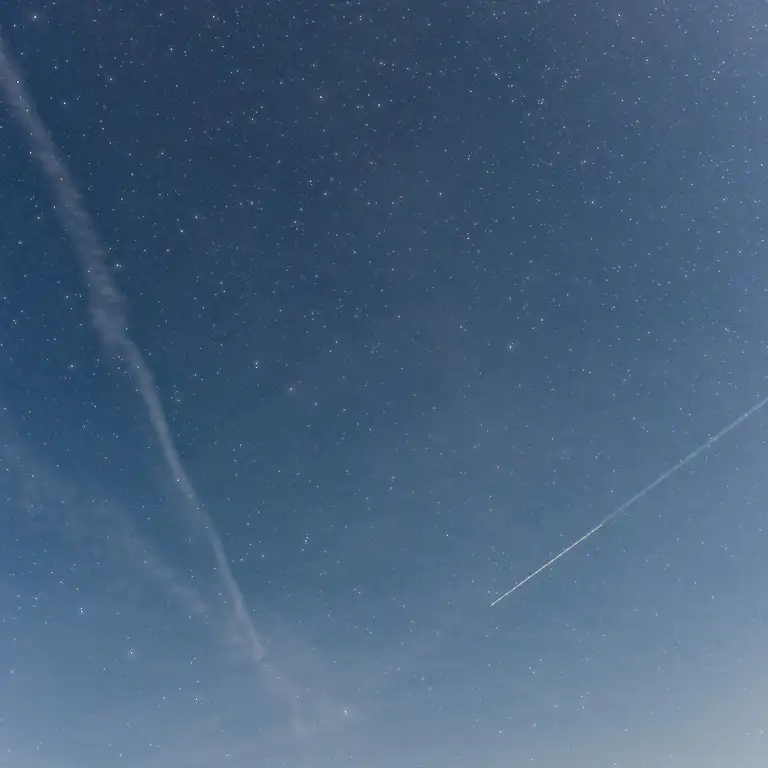 Star trails in August