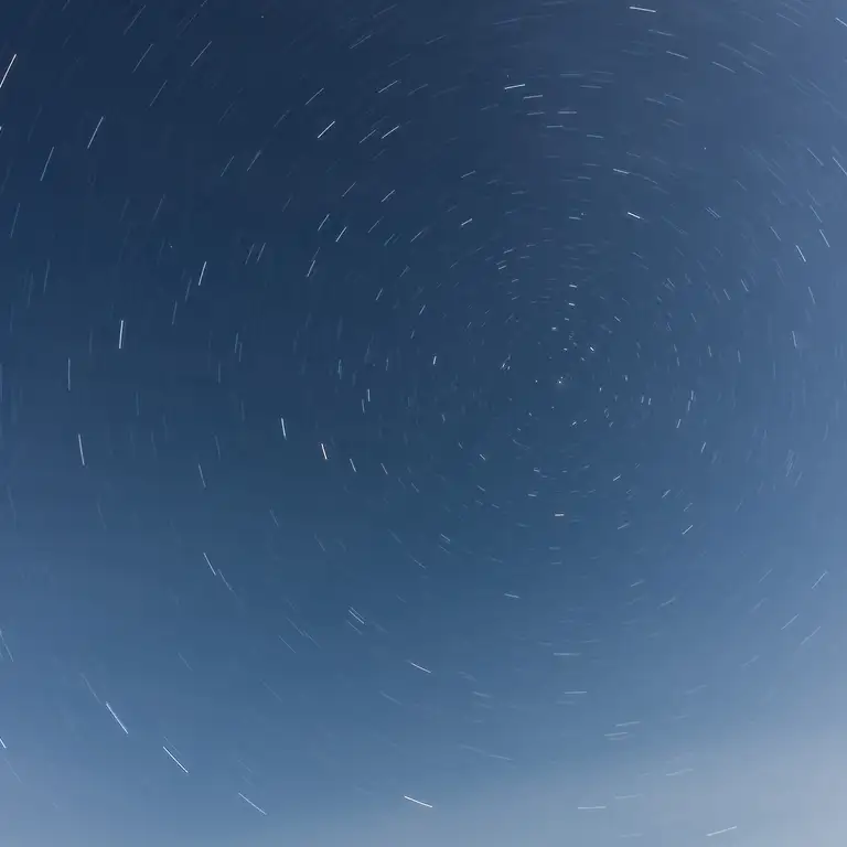 Star trails in August