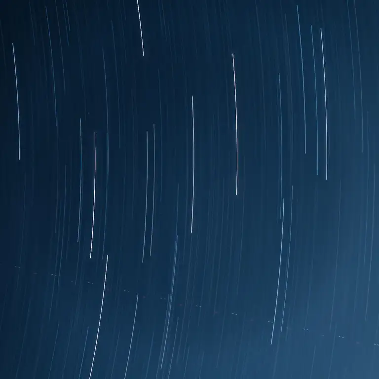 Star trails in August