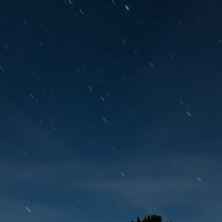 Star trails in August