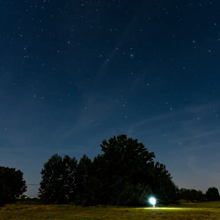 Star trails in August