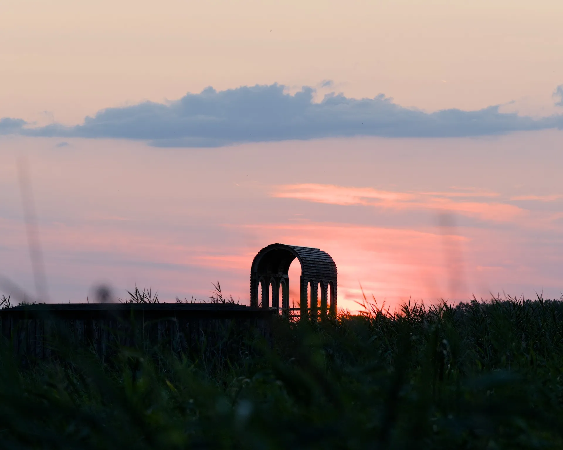 Sundown near Szeged and Sándorfalva