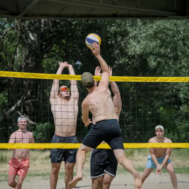 Young people's volleyball championship on Lapos Beach