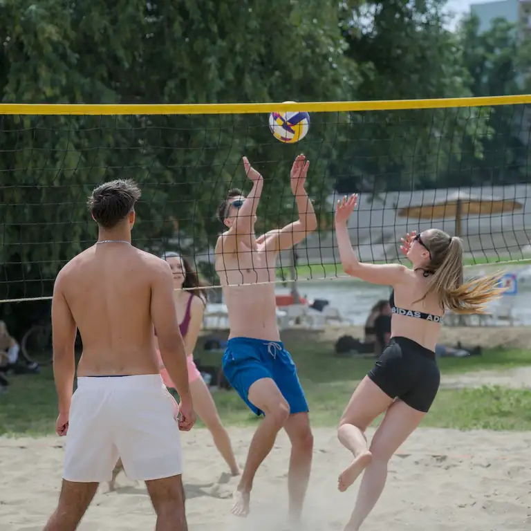 Young people's volleyball championship on Lapos Beach