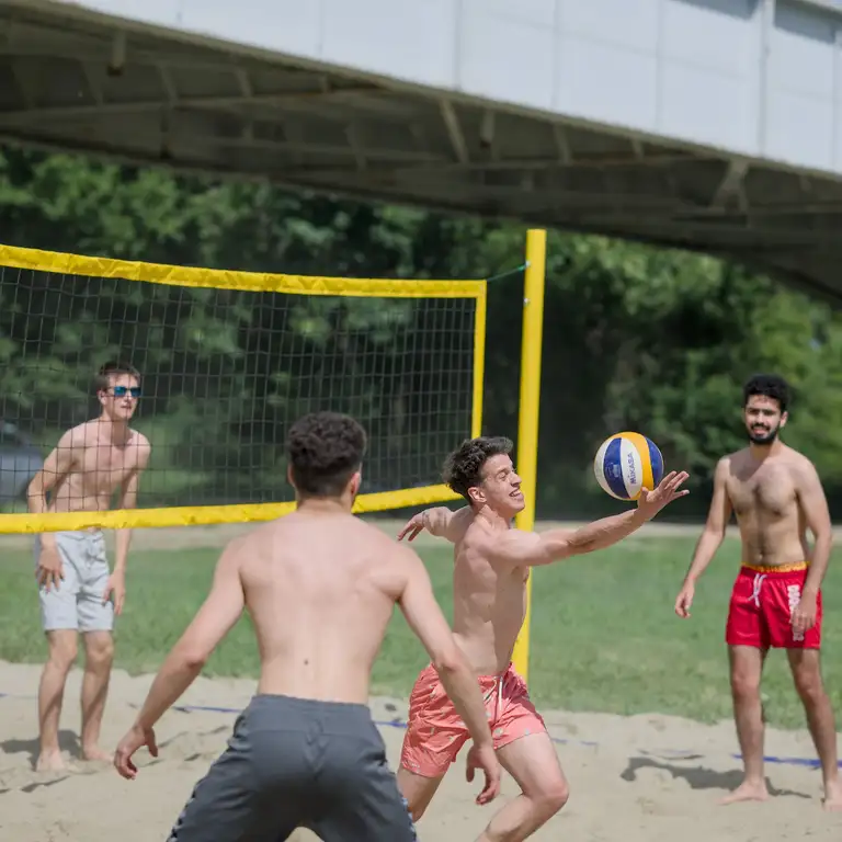 Young people's volleyball championship on Lapos Beach