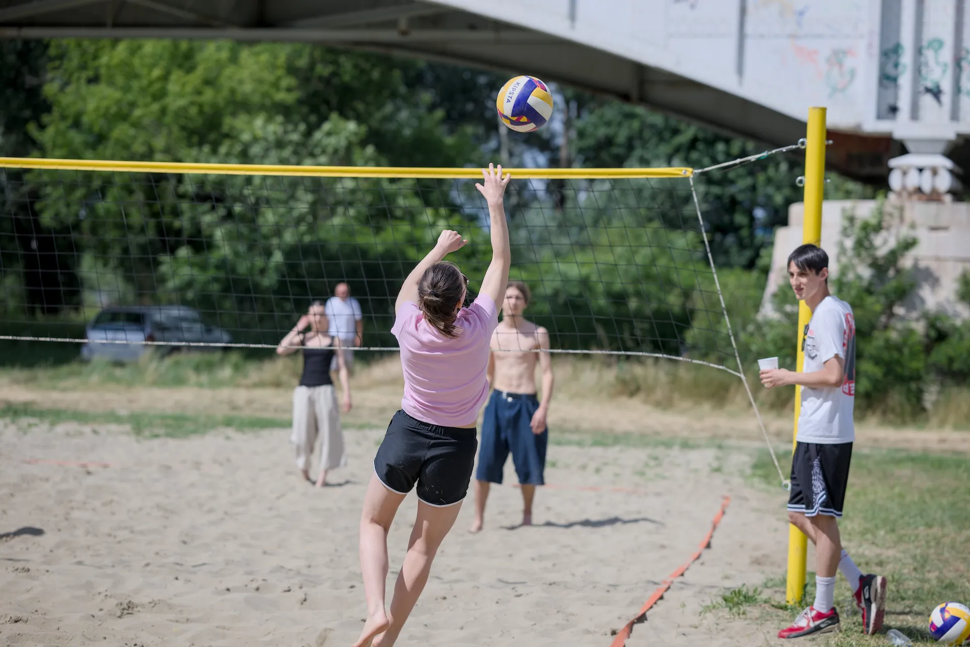 Young people's volleyball championship on Lapos Beach