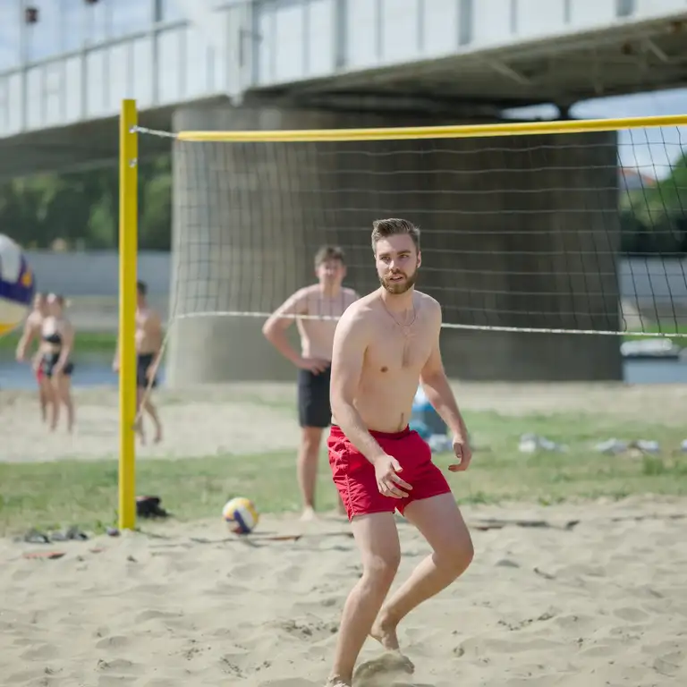 Young people's volleyball championship on Lapos Beach